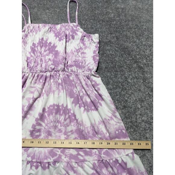 32 Degrees Cool Maxi Dress‎ Girls Size L 14/16 Purple Smocked Sleeveless Lined - Picture 13 of 13